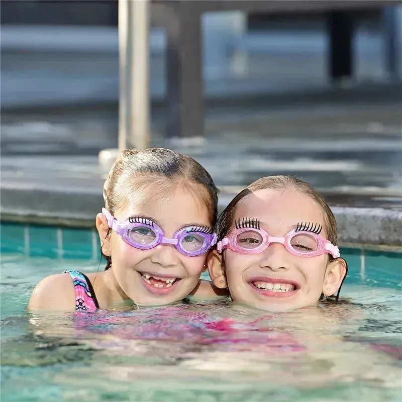 Bling 2O - Girls' Glam Splash Lash Swimming Goggles with UV Protection, Ages 3+, Purple - Image 5
