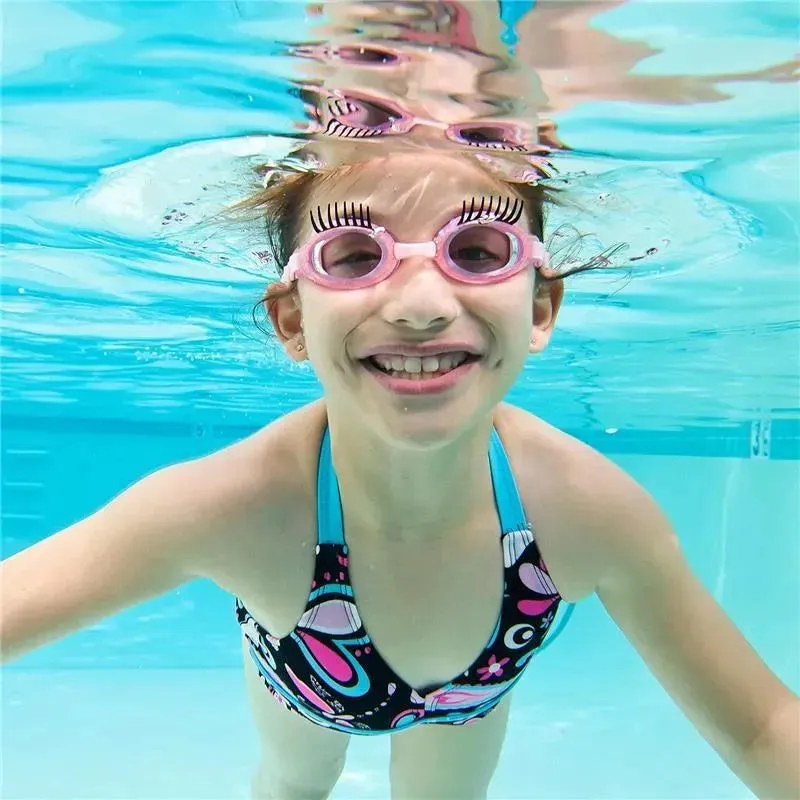 Bling 2O - Girls' Glam Splash Lash Swimming Goggles with UV Protection, Ages 3+, Purple - Image 6
