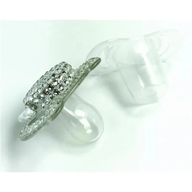 Bling Crystal Pacifier Pearl With Clear Trim, 6/18M - Image 4