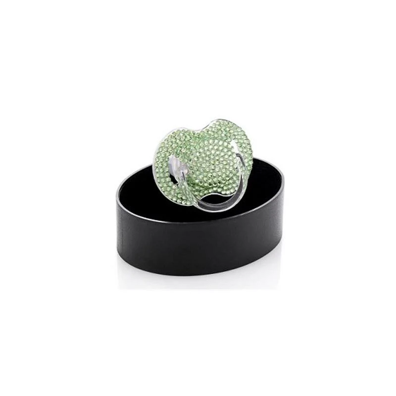 Bling Crystal Pacifier Green Emerald, 0/6M