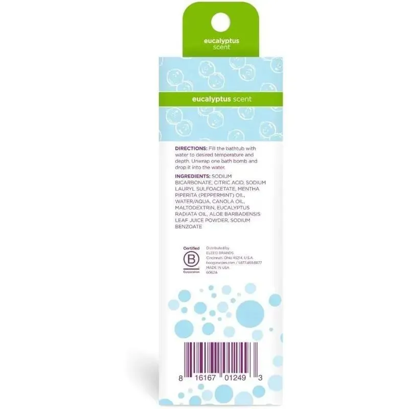 Boogie Wipes - 3Pk Calming Bath Bombs, Eucalyptus - Image 4