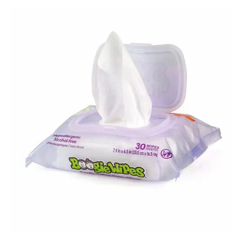 Boogie Wipes Natural Saline,Aloe & Vitamin E 1pk(30 ct)