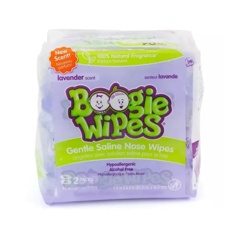 Boogie Wipes Natural Saline,Aloe & Vitamin E 1pk(90 ct)