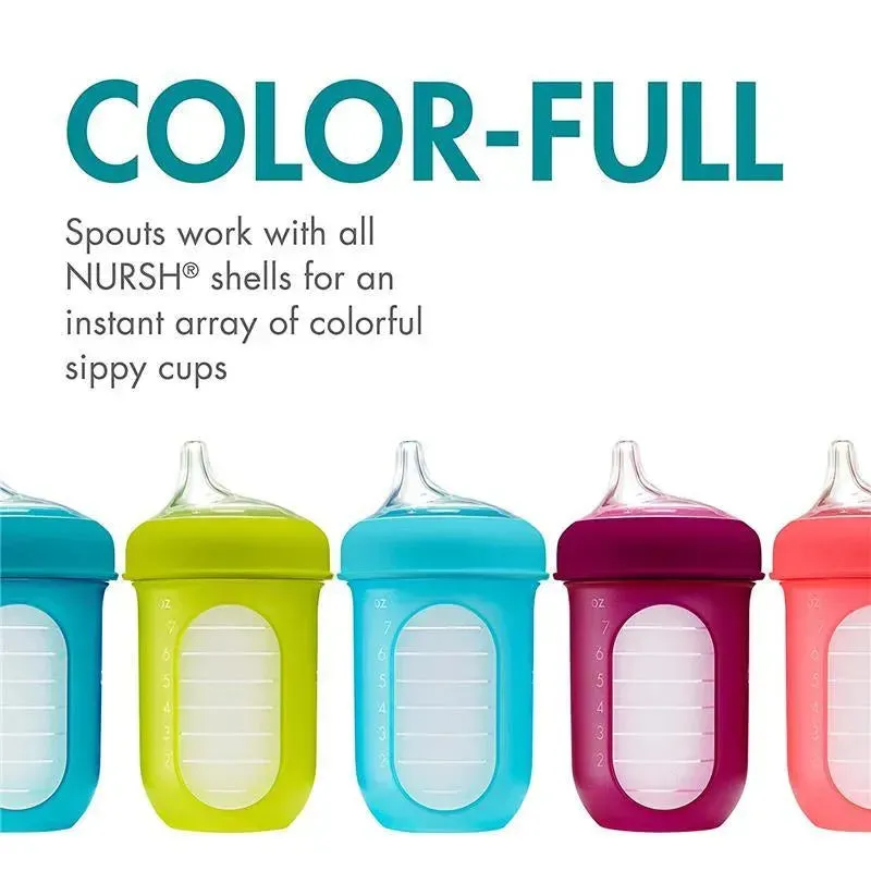 Boon 3-Piece Nursh Transitional Sippy Lid, Clear - Image 3