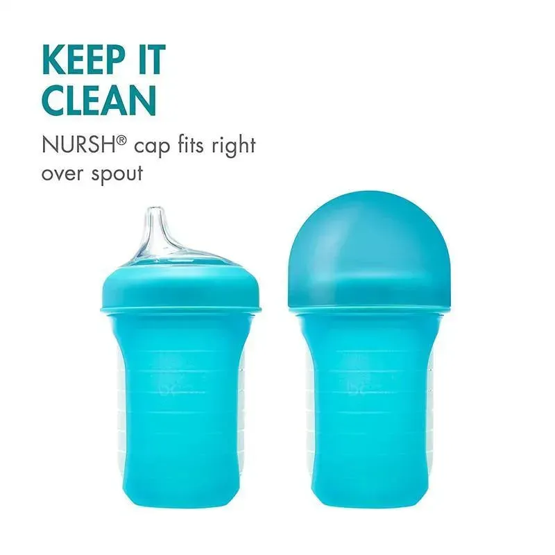 Boon 3-Piece Nursh Transitional Sippy Lid, Clear - Image 4