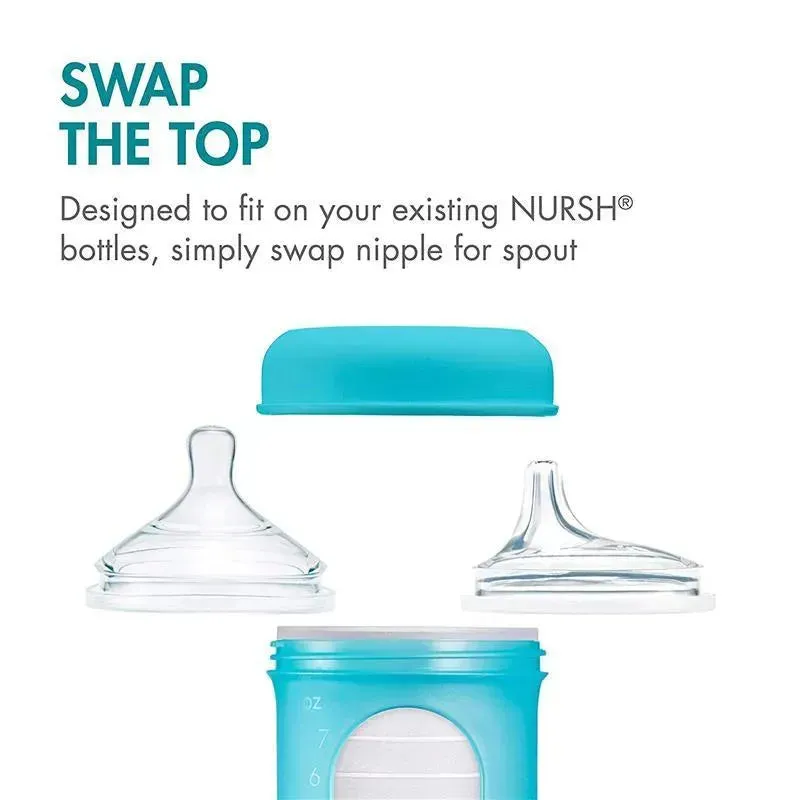 Boon 3-Piece Nursh Transitional Sippy Lid, Clear - Image 9