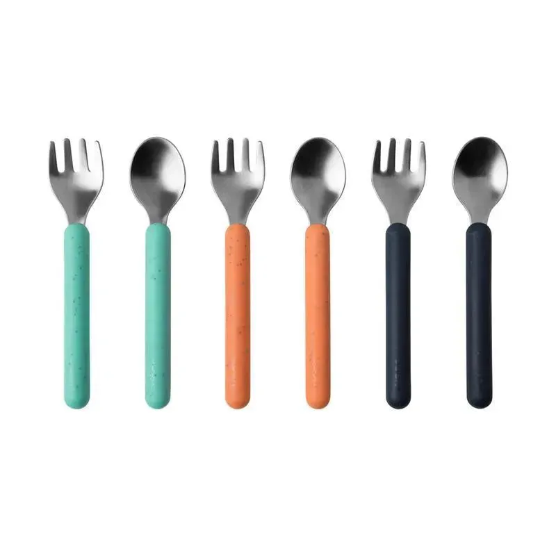 Boon - CHOW™ Toddler Stainless Steel Utensil Spoon And Fork Set, Mint