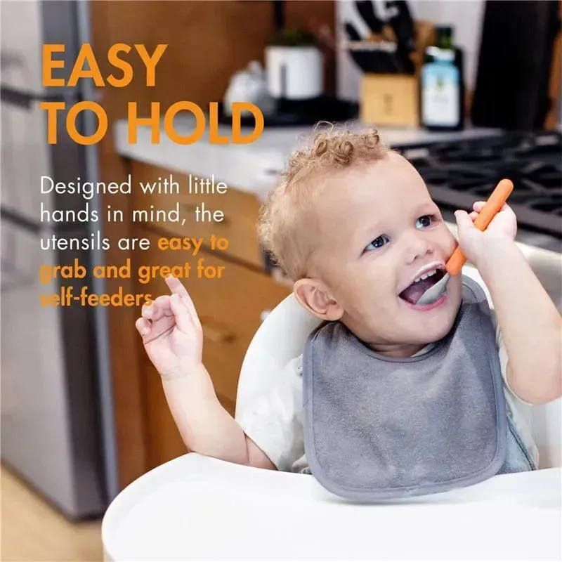 Boon - CHOW™ Toddler Stainless Steel Utensil Spoon And Fork Set, Mint - Image 4