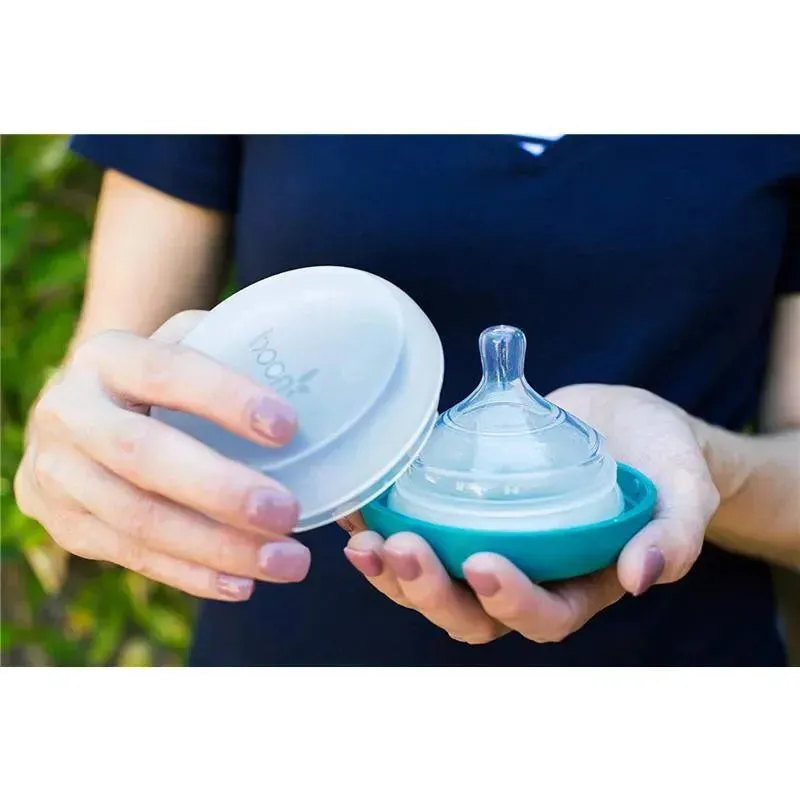 Boon Nursh Pouch & Nipple Container 3-Pack, Blue - Image 5