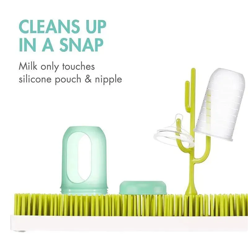 Boon - 3Pk Nursh Silicone Bottle 8Oz, Mint/Cantaloupe/Navy - Image 8