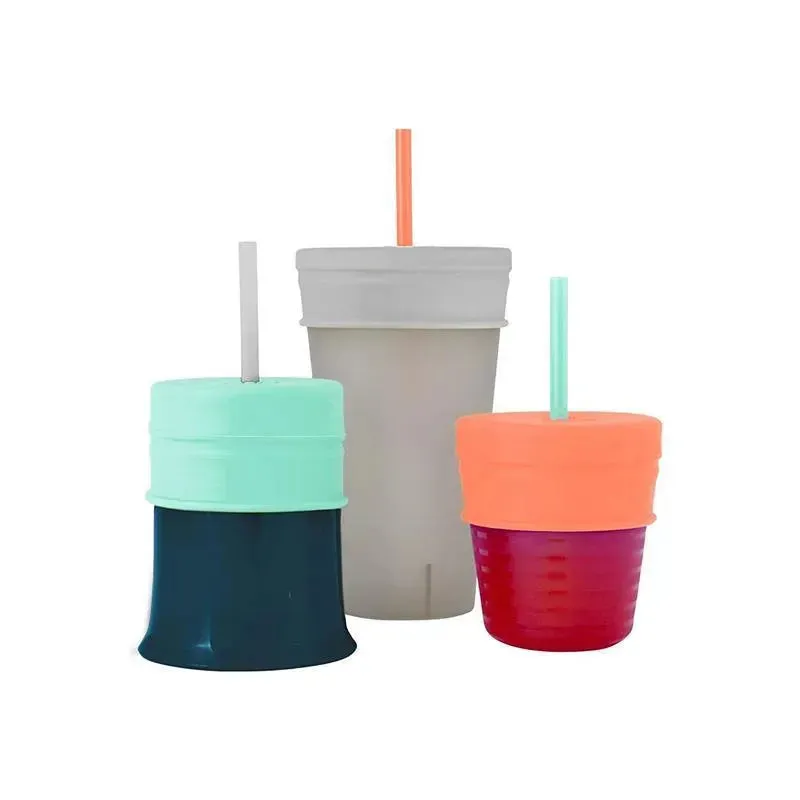 Boon Snug Straw Universal Silicone Straw Lids & Cup - Image 5