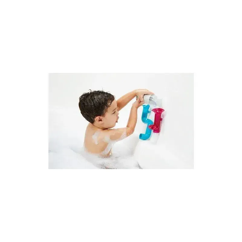Boon Tubes Builder Bath Toys Set, Blue/White/Pink - Image 3