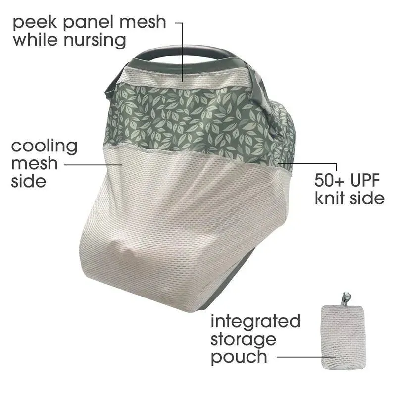 Boppy Company - 4 & More Multi-use Cover, Green Leaves - Image 2