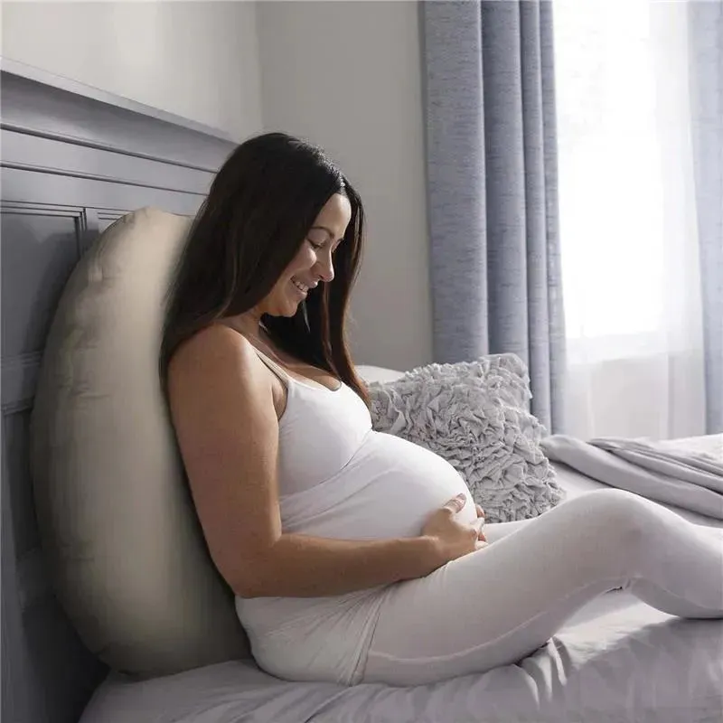 Boppy - Cuddle Pregnancy Pillow with 100% Organic Cotton Removable Cover, Biscuit - Image 5