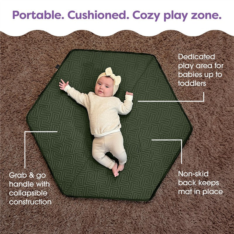Boppy Foam Play Mat for Baby, Toddlers and Kids, Moss-Maze Green, Easy-Setup with Non-Skid Backing for Floor Play, Tummy Time & More - Image 2