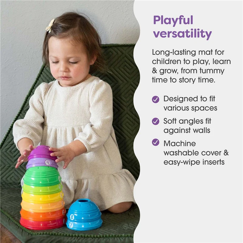 Boppy Foam Play Mat for Baby, Toddlers and Kids, Moss-Maze Green, Easy-Setup with Non-Skid Backing for Floor Play, Tummy Time & More - Image 3