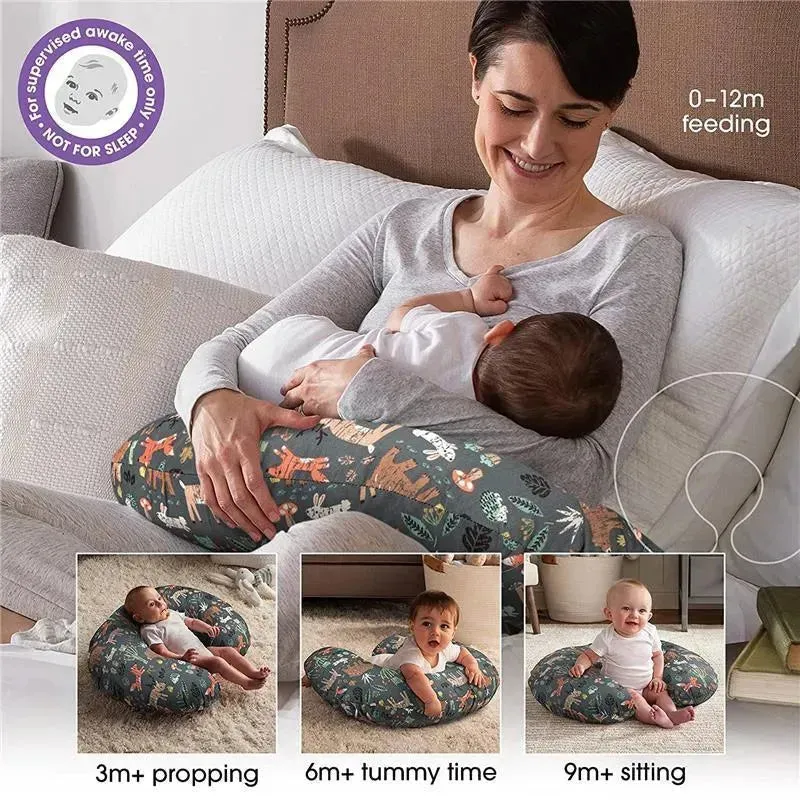 Boppy - Nursing Pillow, Green Forest Animals - Image 2