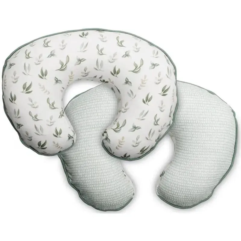 Boppy - Pillow Slipcover Organic Cotton, Green Little Leaves - Image 3