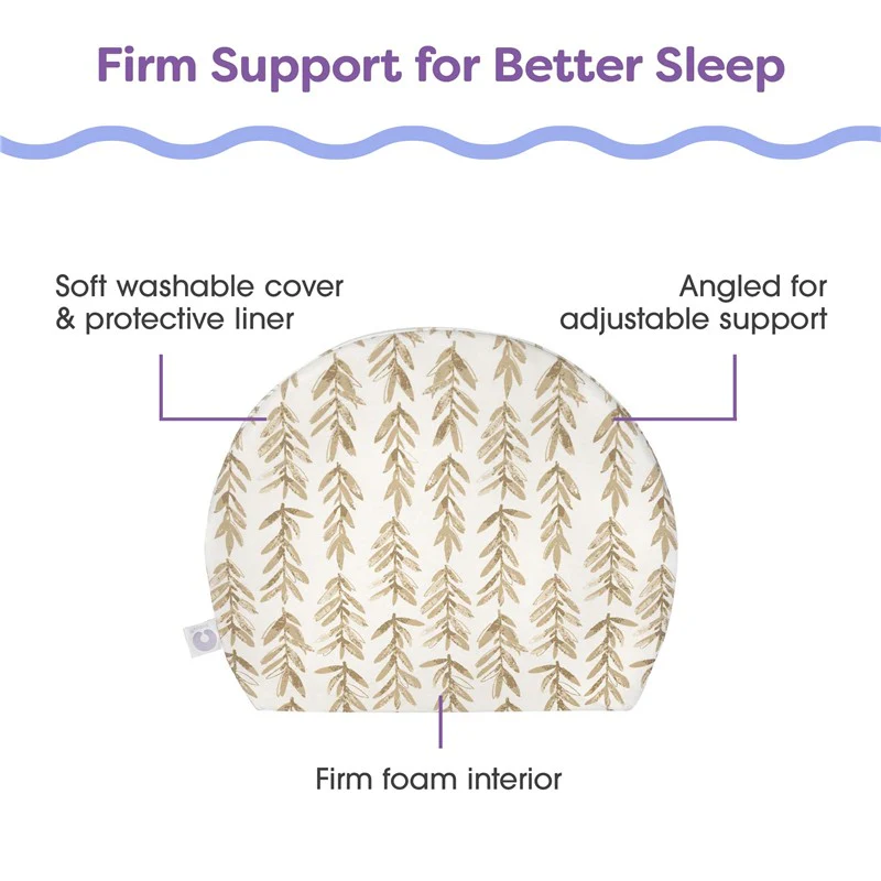 Boppy Pregnancy Pillow Wedge with Cover, Taupe, Belly Support Maternity Wedge, Firm Wedge Pillow from Line of Pregnancy Pillows for Sleeping - Image 4