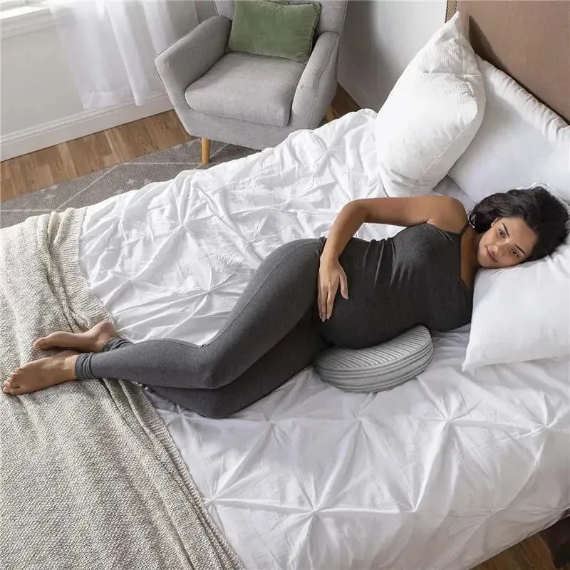 Boppy - Pregnancy Pillow Wedge with Cover, Gray Stripe - Image 5