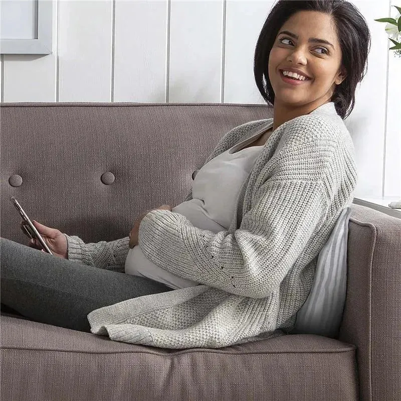 Boppy - Pregnancy Pillow Wedge with Cover, Gray Stripe - Image 6
