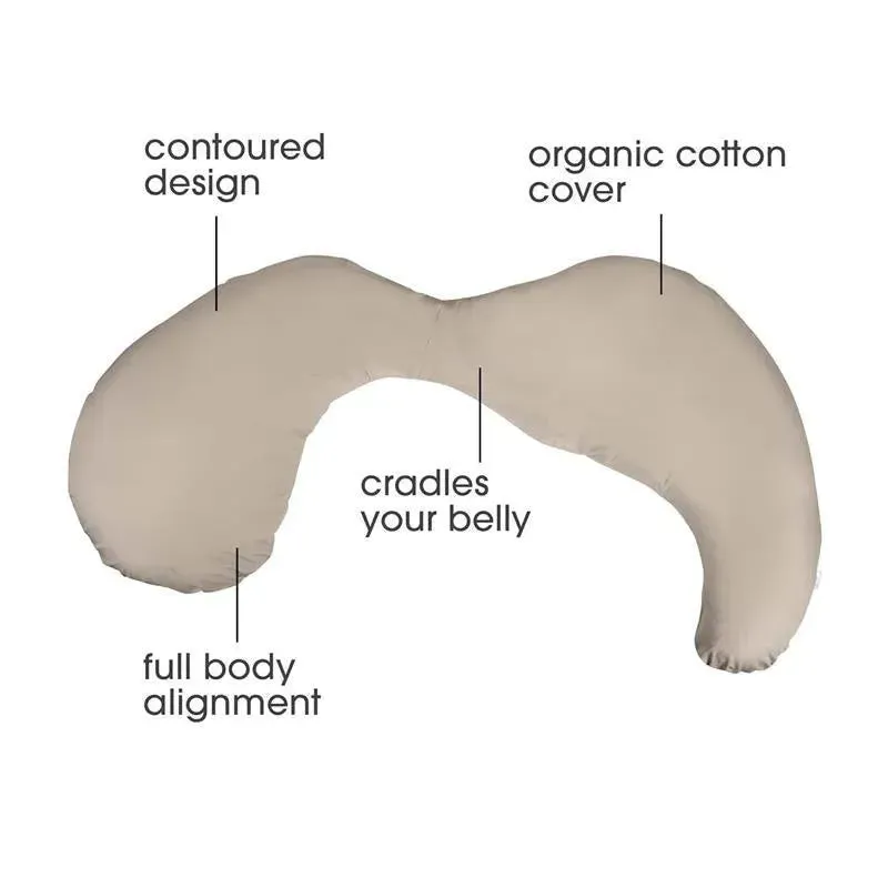 Boppy - Total Body Pregnancy Pillow with Organic Cotton, Biscuit - Image 3