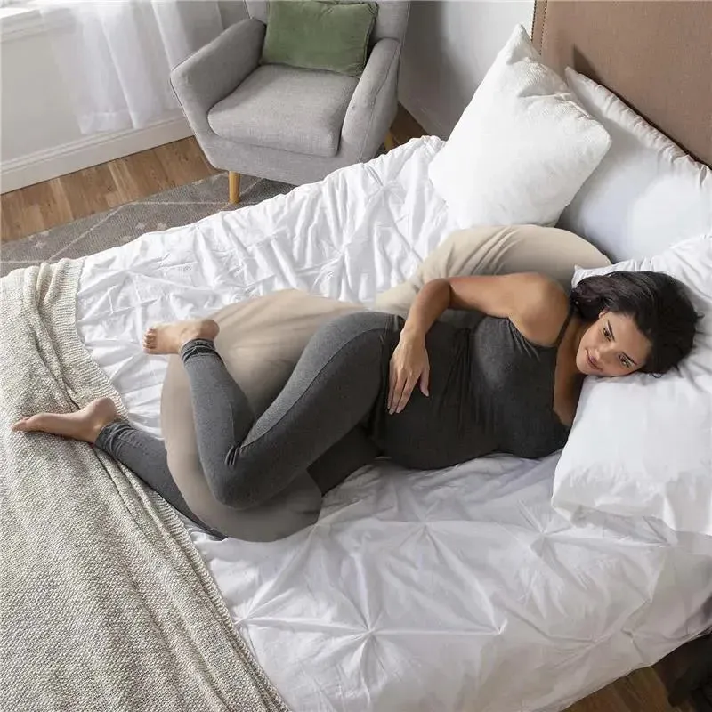Boppy - Total Body Pregnancy Pillow with Organic Cotton, Biscuit - Image 4