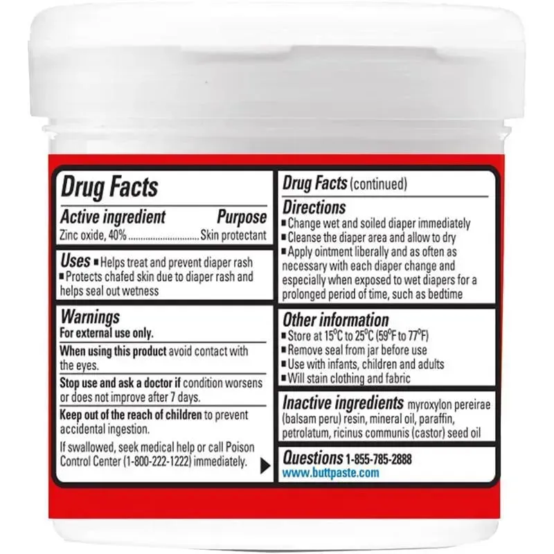 Boudreaux's Baby Butt Paste Diaper Rash Ointment | Maximum Strength | 14 Oz. Jar - Image 3