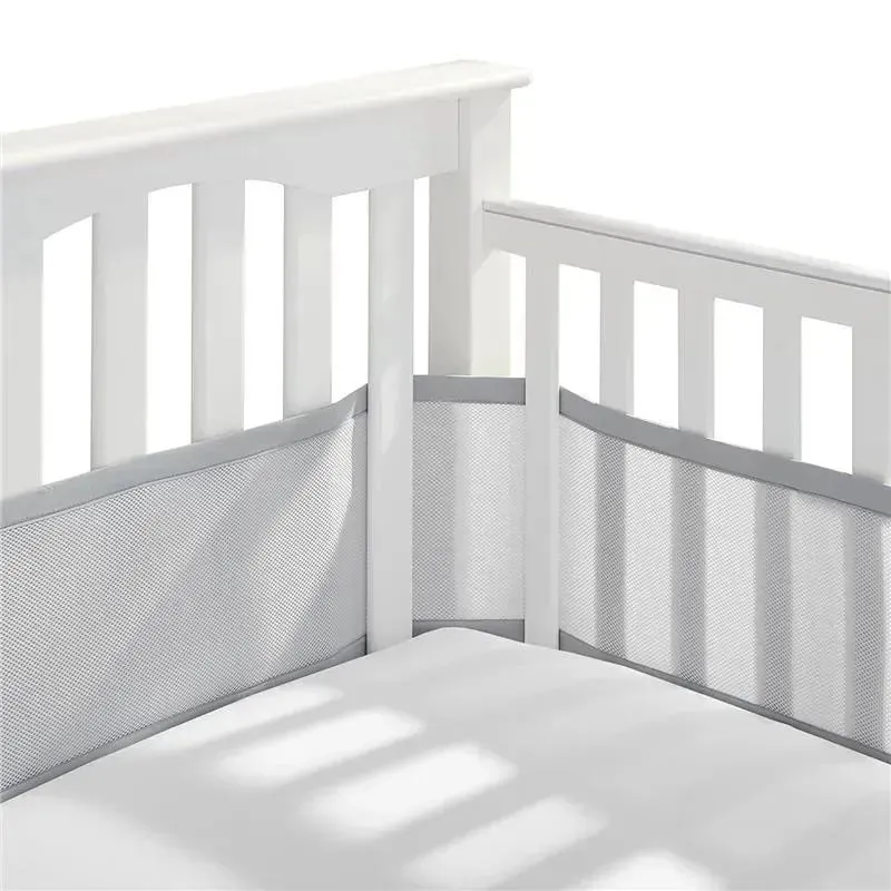 BreathableBaby - Classic Breathable Mesh Crib Liner, Gray - Image 11