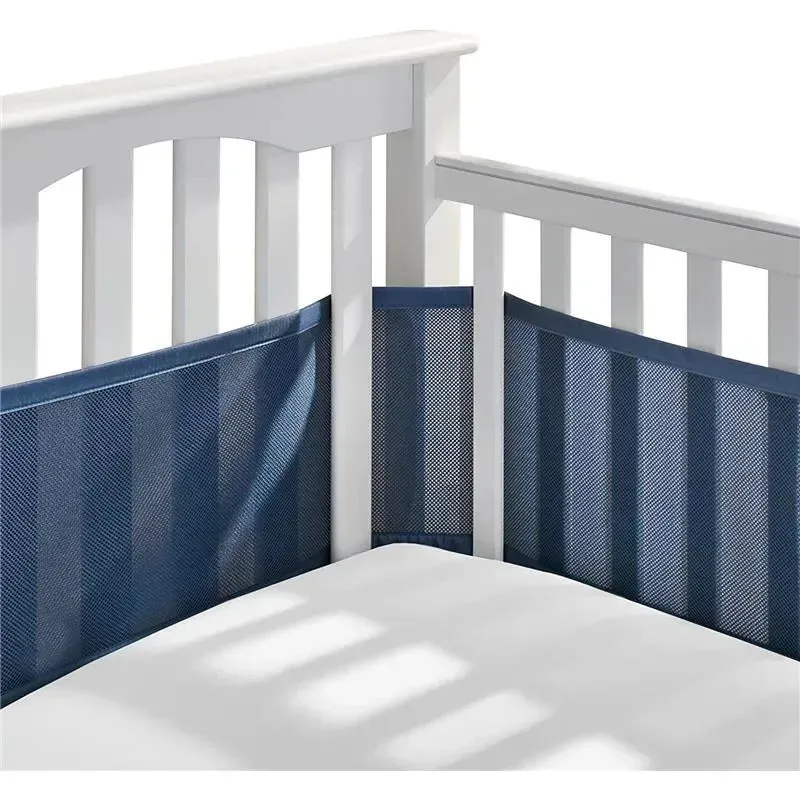 BreathableBaby - Classic Breathable Mesh Crib Liner, True Navy