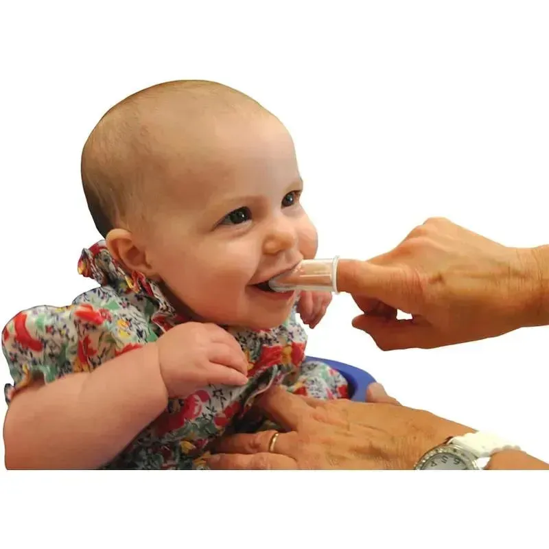 Brilliant Baby - Finger Toothbrush, 3 Months Old and Up, Pink/Clear, 2 Brush Set - Image 8