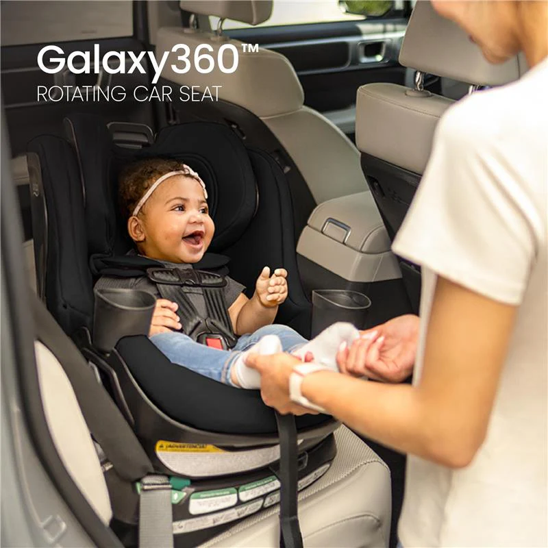 Britax Galaxy360 Slim Rotating Convertible Car Seat With SwivelSmooth Steel Ring, Raven Black - Image 4