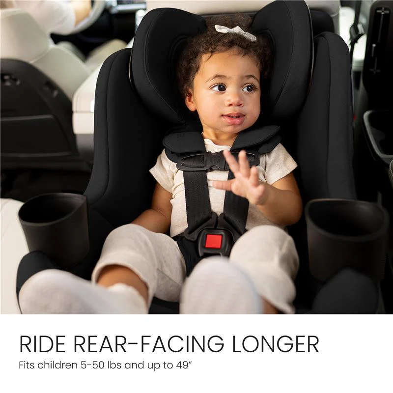 Britax Galaxy360 Slim Rotating Convertible Car Seat With SwivelSmooth Steel Ring, Raven Black - Image 8
