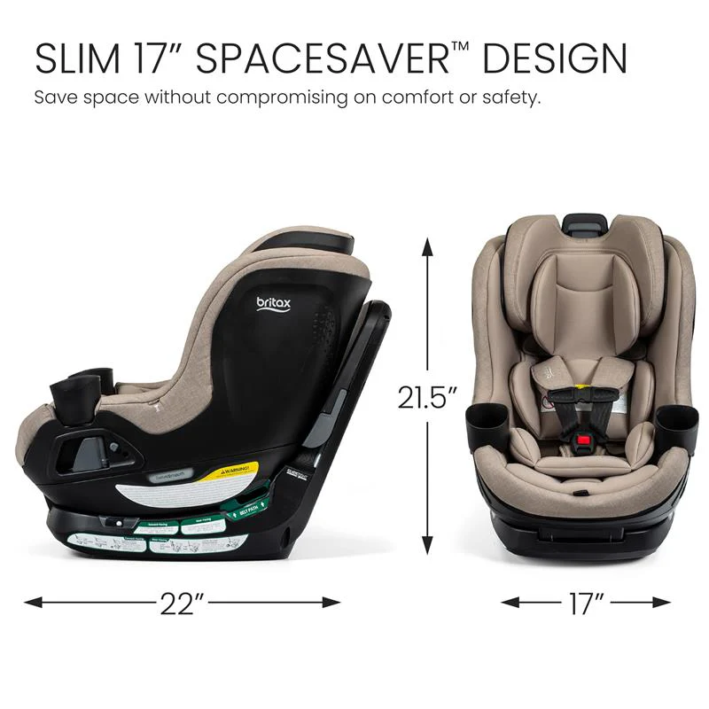 Britax Galaxy360 Slim Rotating Convertible Car Seat With SwivelSmooth Steel Ring, Teak - Image 8