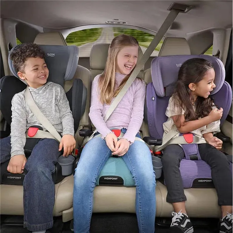 Britax - Highpoint 2-Stage Belt Positioning Booster Car Seat, Gray Ombre - Image 3
