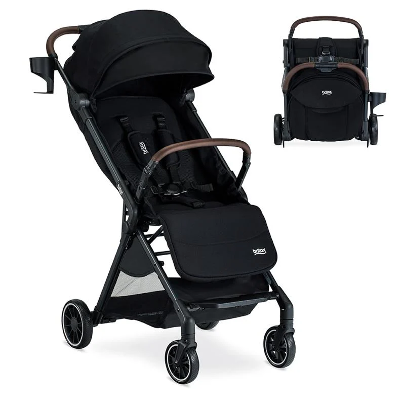 Britax - Juniper Compact On-The-Go Stroller, Raven Black