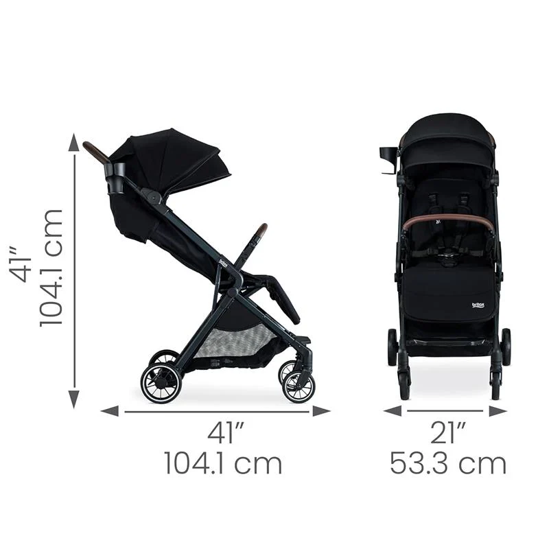 Britax - Juniper Compact On-The-Go Stroller, Raven Black - Image 8