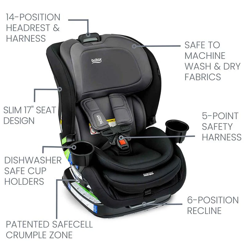 Britax - Poplar Convertible Car Seat, Stone Onyx - Image 3