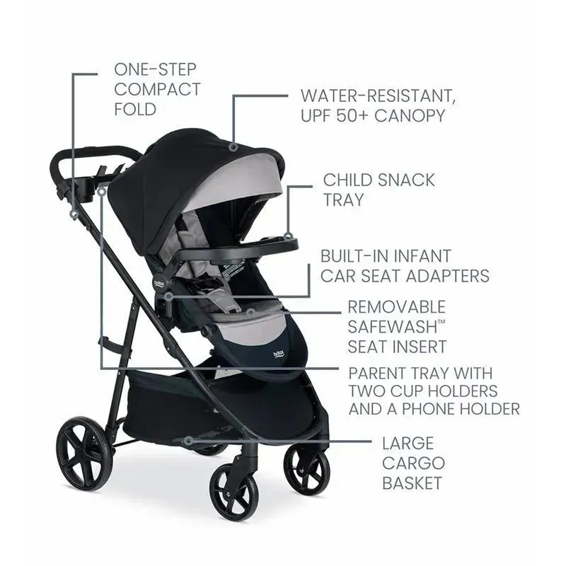 Britax - Willow Brook S+ Travel System with Alpine Anti-Rebound Base, Graphite Onyx - Image 6