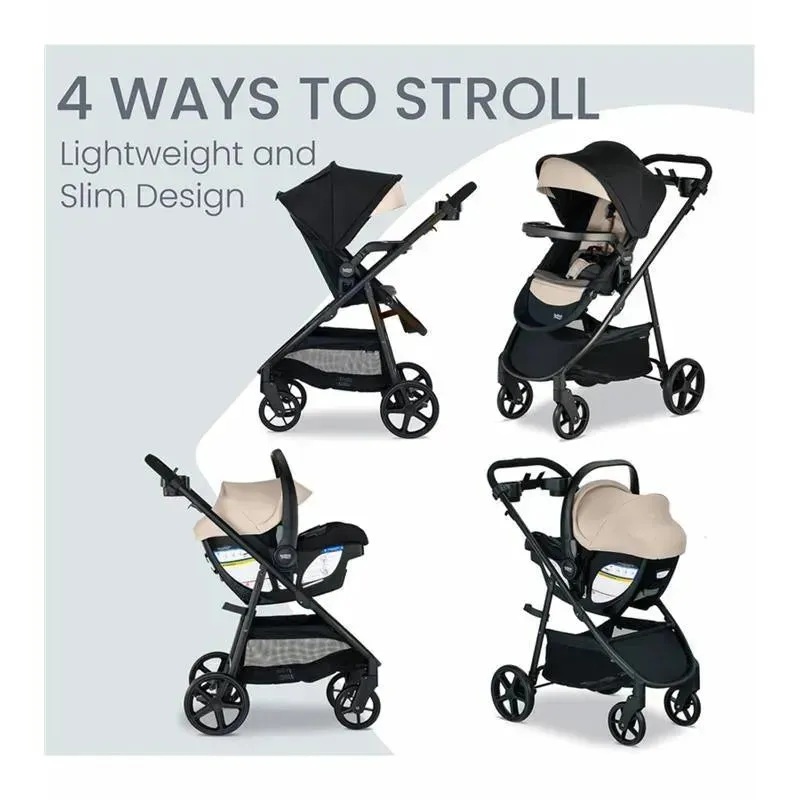 Britax Willow Brook S + Travel System with Alpine Anti-Rebound Base - Sand Onyx - Image 2