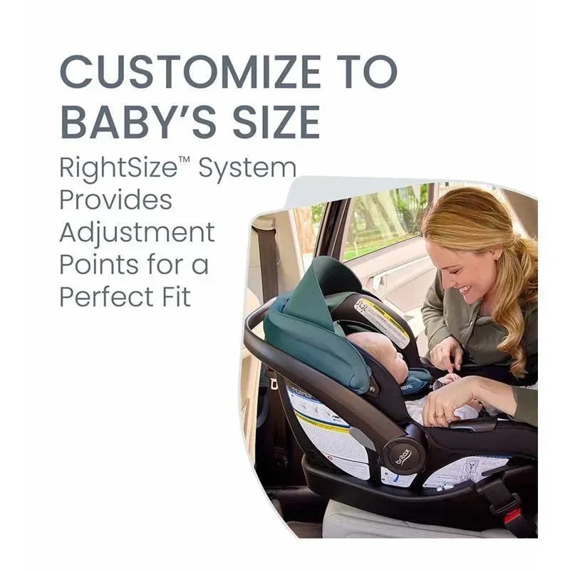 Britax - Willow S Infant Car Seat with Alpine Anti-Rebound Base, Jade Onyx - Image 6
