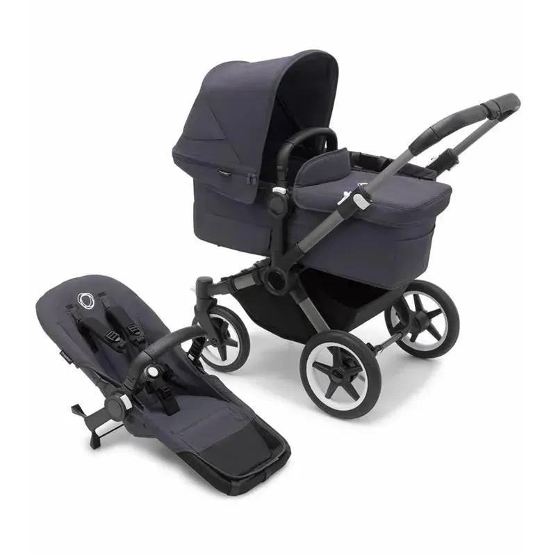 Bugaboo - Donkey 5 Mono Complete Stroller, Graphite /Stormy Blue - Image 2