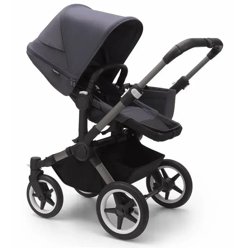 Bugaboo - Donkey 5 Mono Complete Stroller, Graphite /Stormy Blue - Image 3