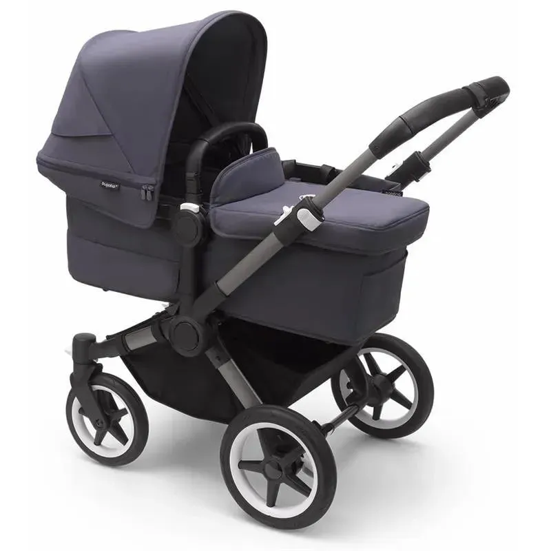 Bugaboo - Donkey 5 Mono Complete Stroller, Graphite /Stormy Blue - Image 4