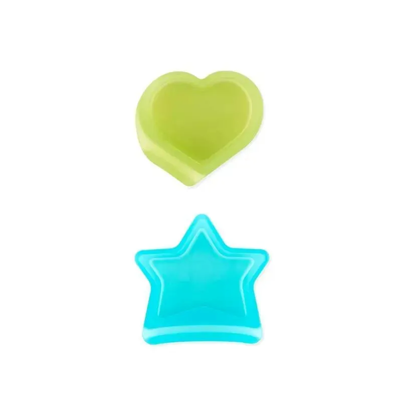 Bumkins - Baby Silicone Little Dippers, Attaches to Bowls, Dishes and Plates, 2 Pack, Aqua Jelly