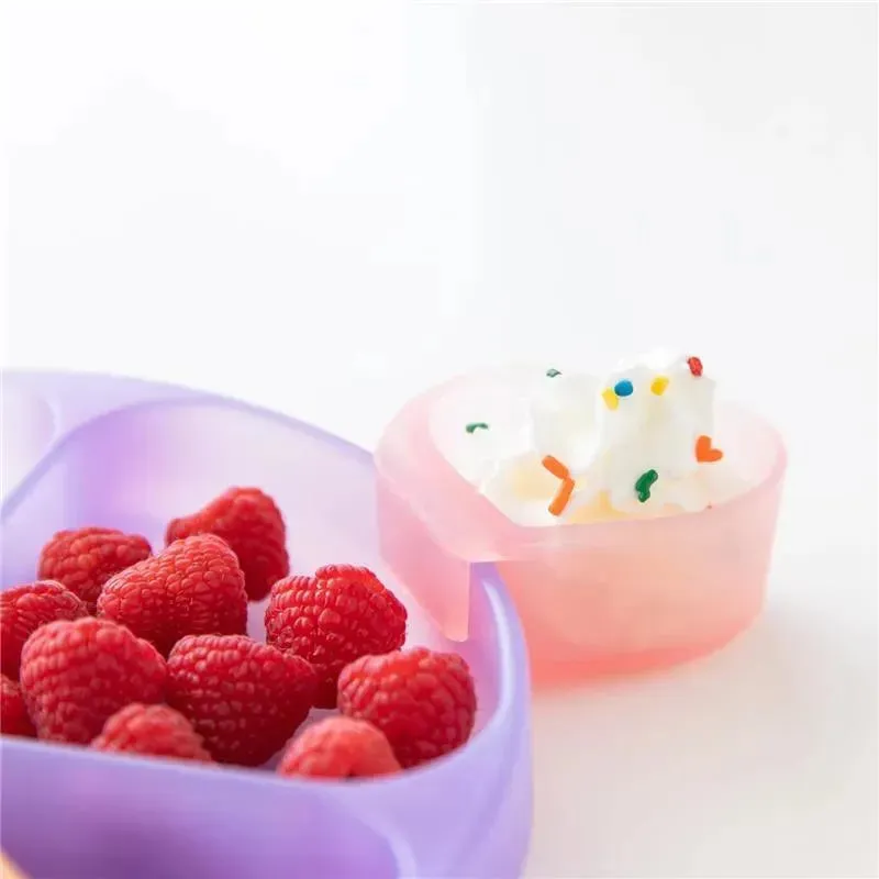 Bumkins - Baby Silicone Little Dippers, Attaches to Bowls, Dishes and Plates, 2 Pack, Magenta Jelly - Image 3