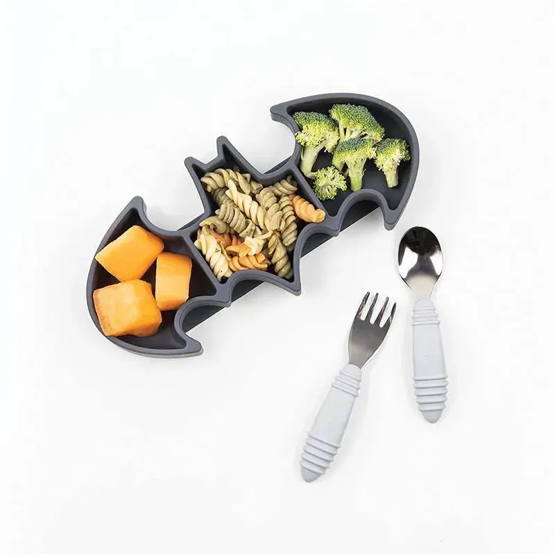 Bumkins - Dc Comics Silicone Grip Dish, Batman - Image 3
