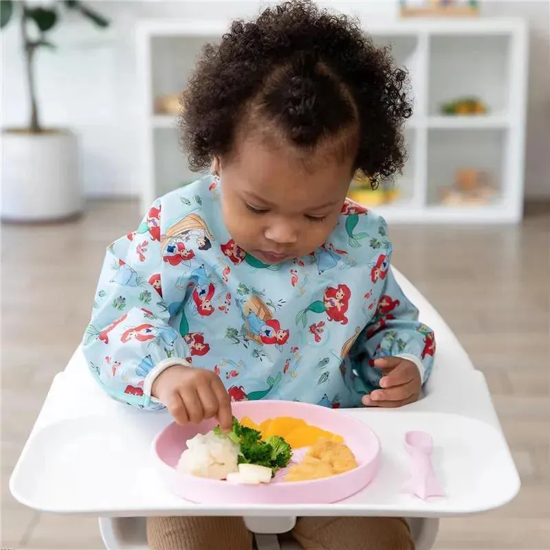 Bumkins - Disney Baby and Toddler Silicone Plate and Spoon Set, 6 Months Up, Princess - Image 7