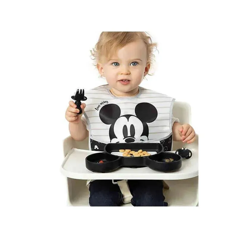 Bumkins Disney Mickey Mouse Silicone Toddler Chewtensils in Black - Image 5