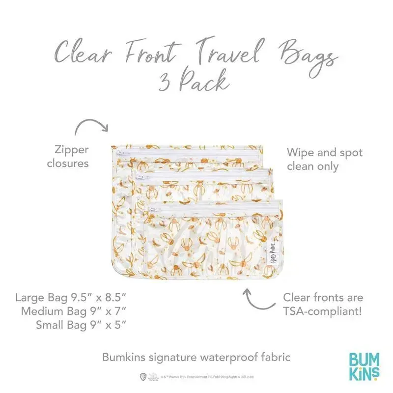 Bumkins - 3Pk Harry Potter Clear Travel Bag Snitch - Image 4